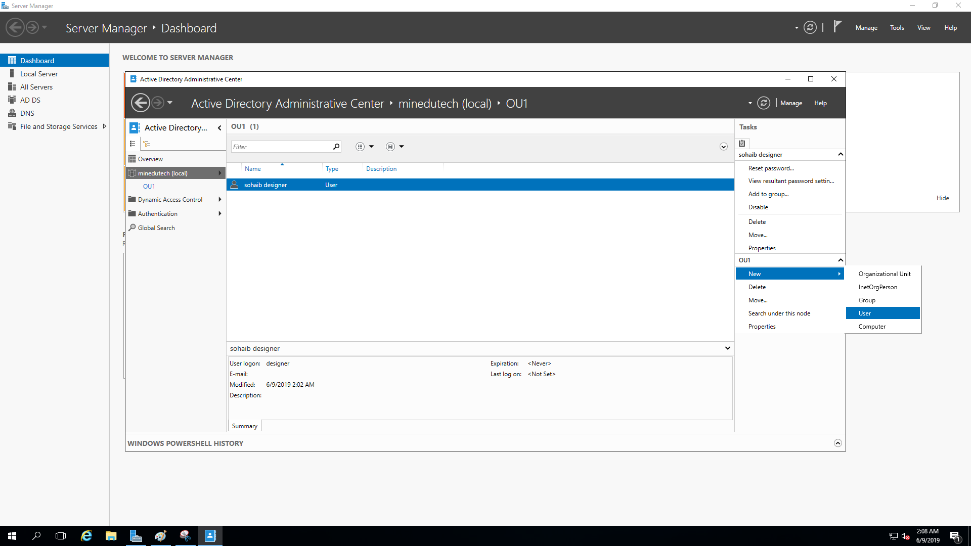 Open AD Administrative center